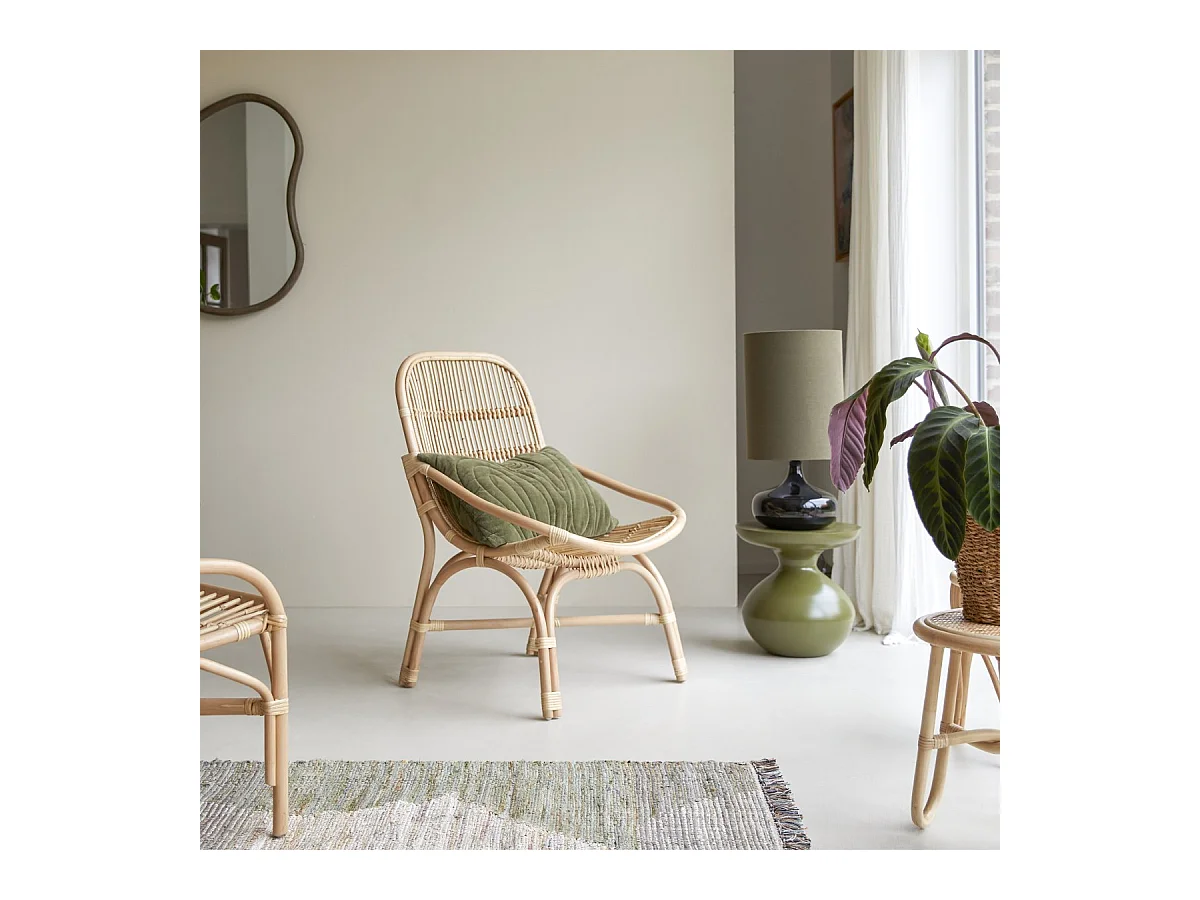 Rattanstuhl naturfarben Rattansitz Sessel Tikamoon ,1-Sitz