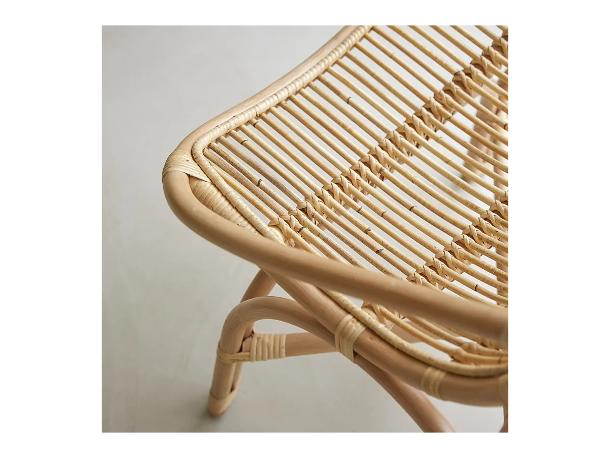 Rattanstuhl naturfarben Rattansitz Sessel Tikamoon ,1-Sitz