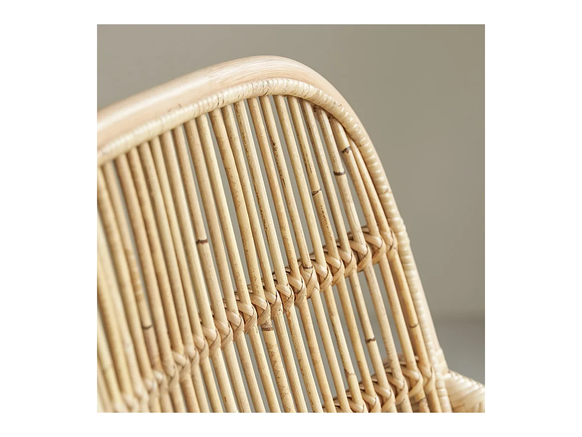 Rattanstuhl naturfarben Rattansitz Sessel Tikamoon ,1-Sitz