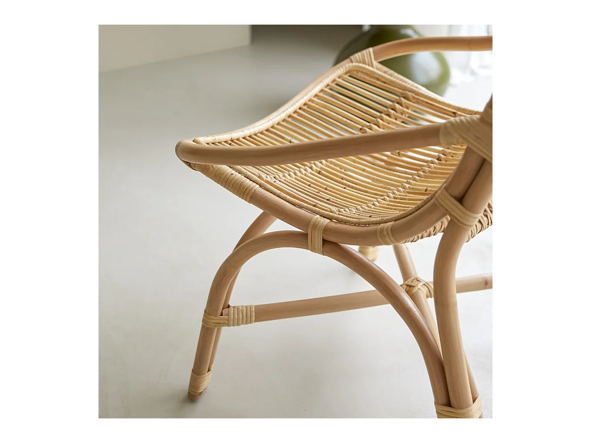 Rattanstuhl naturfarben Rattansitz Sessel Tikamoon ,1-Sitz