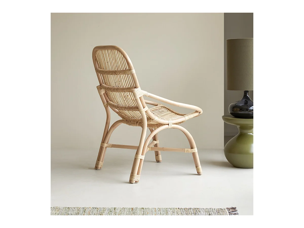Rattanstuhl naturfarben Rattansitz Sessel Tikamoon ,1-Sitz