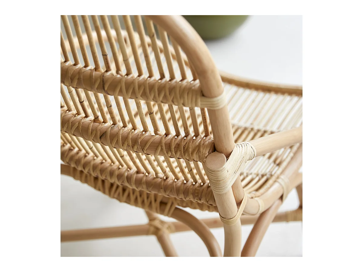 Rattanstuhl naturfarben Rattansitz Sessel Tikamoon ,1-Sitz