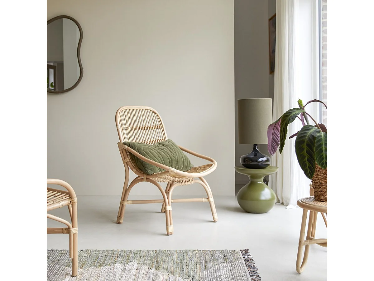 sedia seduta poltrona rattan  soggiorno vintage naturale veranda design, 1 posto