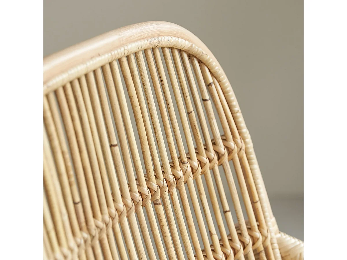 sedia seduta poltrona rattan  soggiorno vintage naturale veranda design, 1 posto