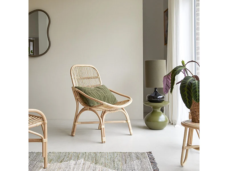 Rattanstuhl naturfarben Rattansitz Sessel Tikamoon ,1-Sitz