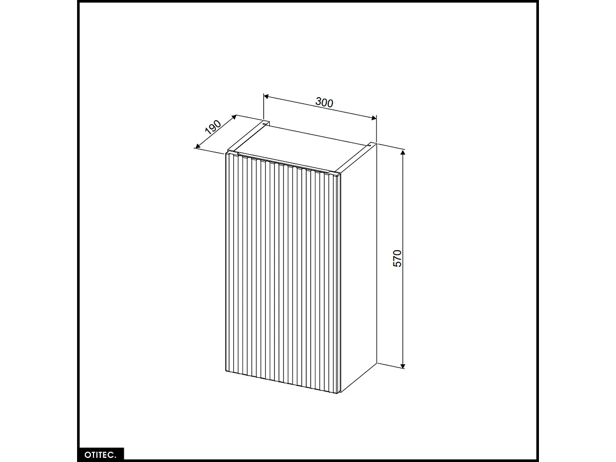 Meuble haut - 30 x 57 cm - 1 porte - ROSEAU
