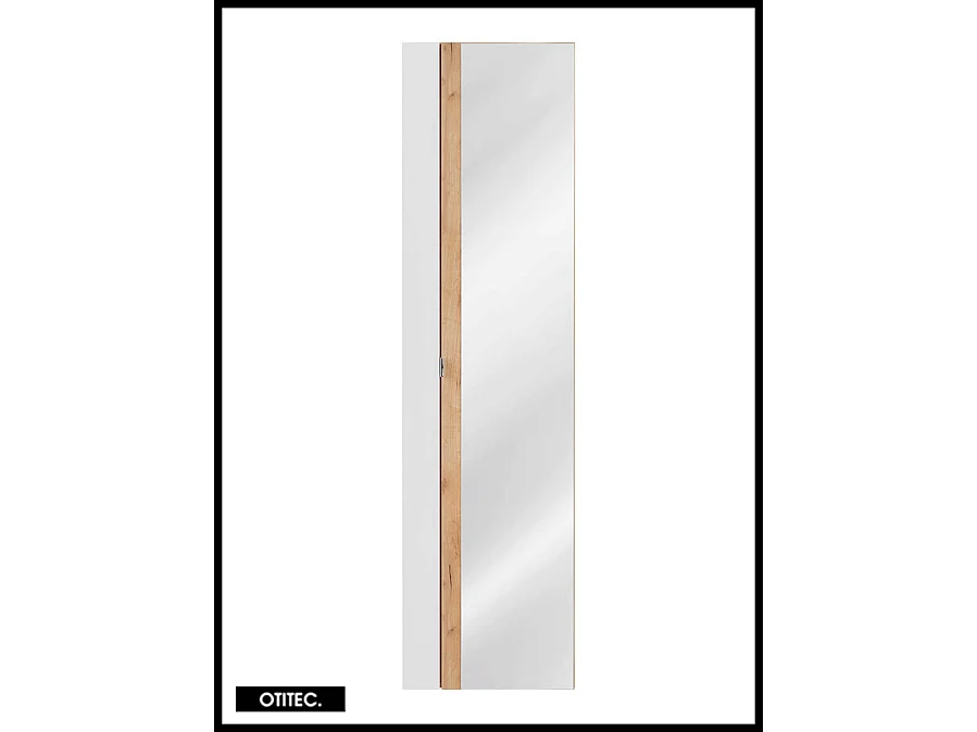 Colonne de salle de bain de 170 cm - Blanc - 1 porte - Avec Miroir - LISOA