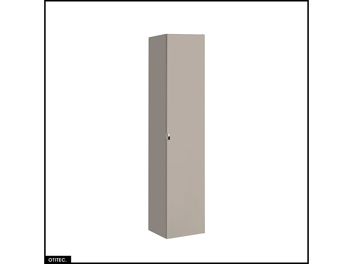 Colonne de salle de bain - 35 x 160 cm - 1 porte - 2 tiroirs - BOLD TAUPE