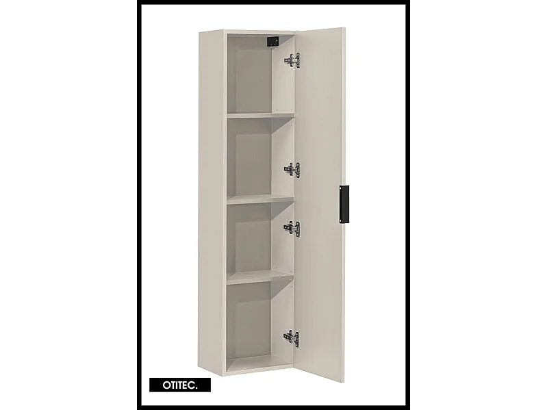 Colonne de salle de bain de 140 cm - Cachemire Mat - 1 porte - LIVA