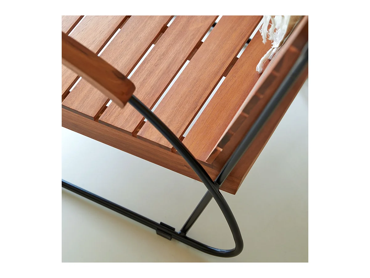 Poltrona in legno di acacia Key Wood, 1 posto