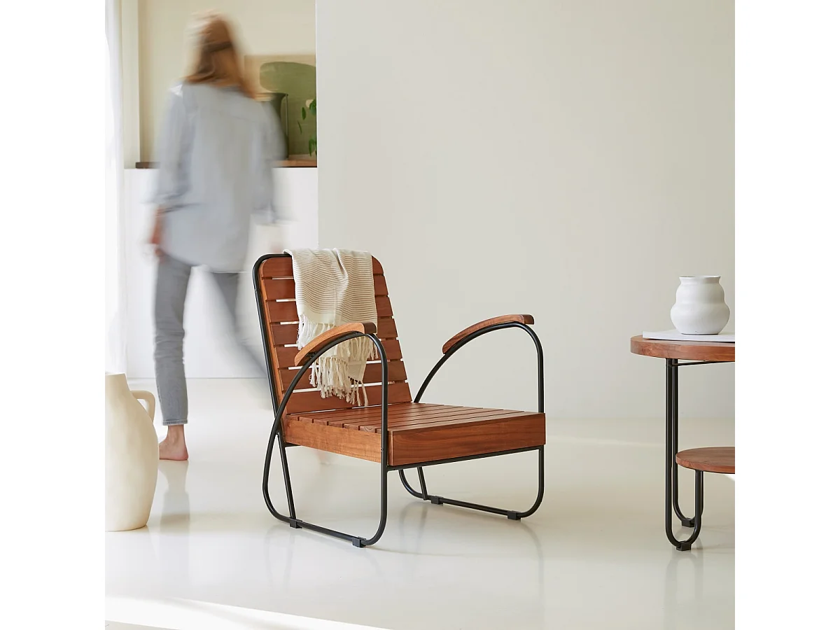 Sessel Key Wood aus massivem Akazienholz ,1-Sitz