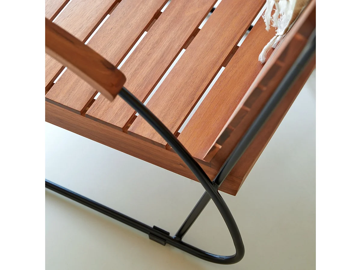 Poltrona in legno di acacia Key Wood, 1 posto