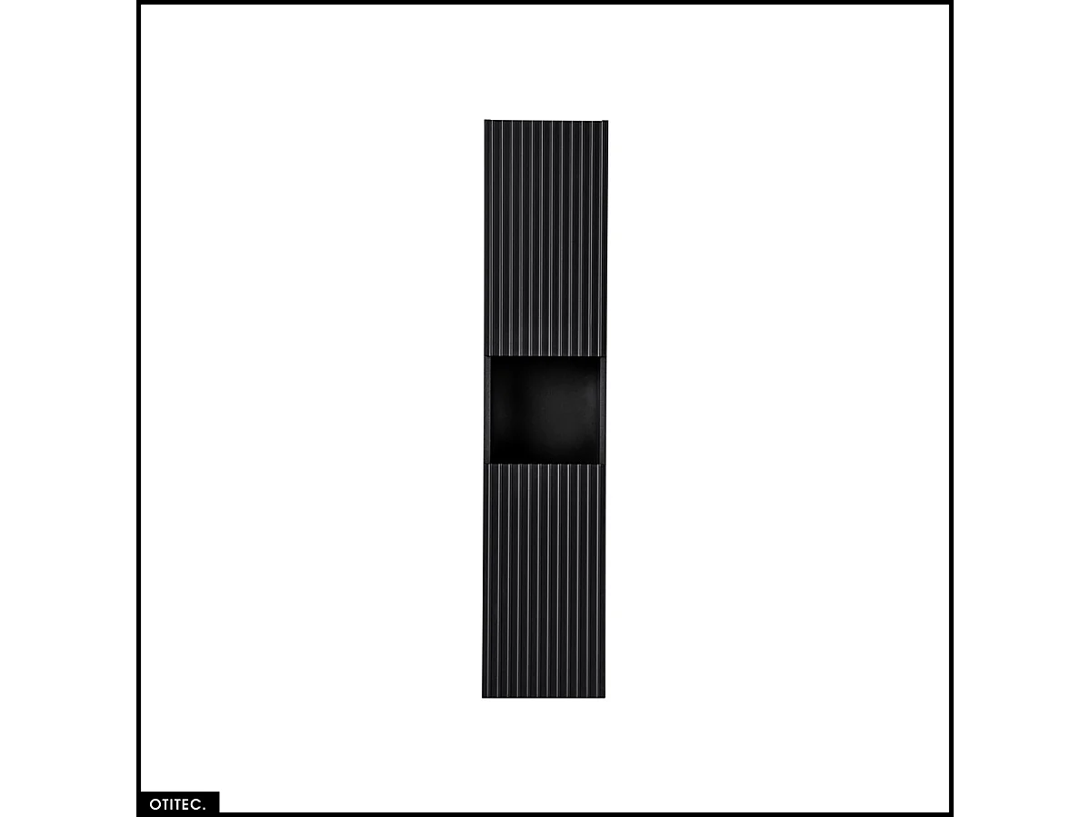 Colonne de salle de bain - 140 cm - Noir - 2 portes - VOLTA