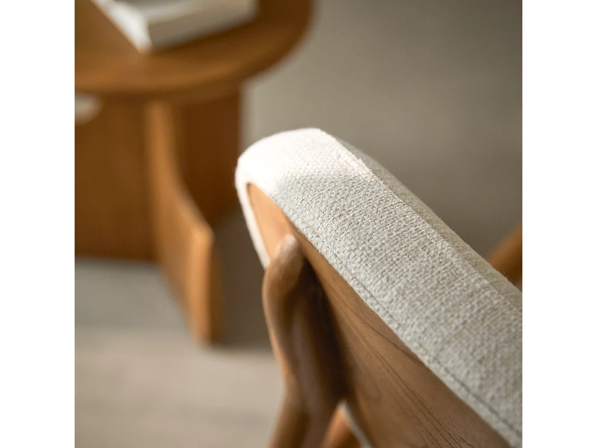 Poltrona in mindi e tessuto Romane, 1 posto