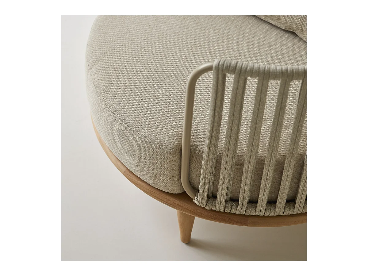 Sessel Ezra aus massivem Teakholz, Einsitzer