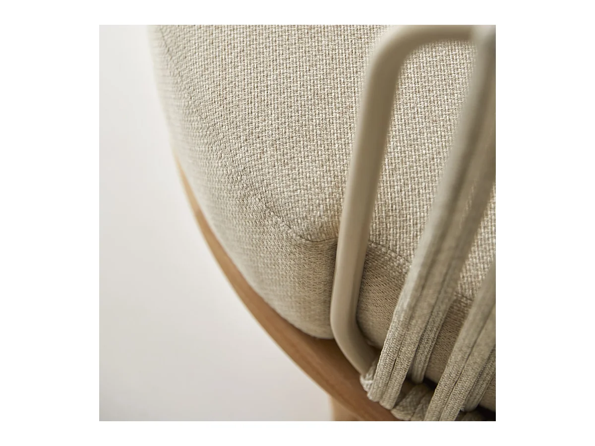 Sessel Ezra aus massivem Teakholz, Einsitzer