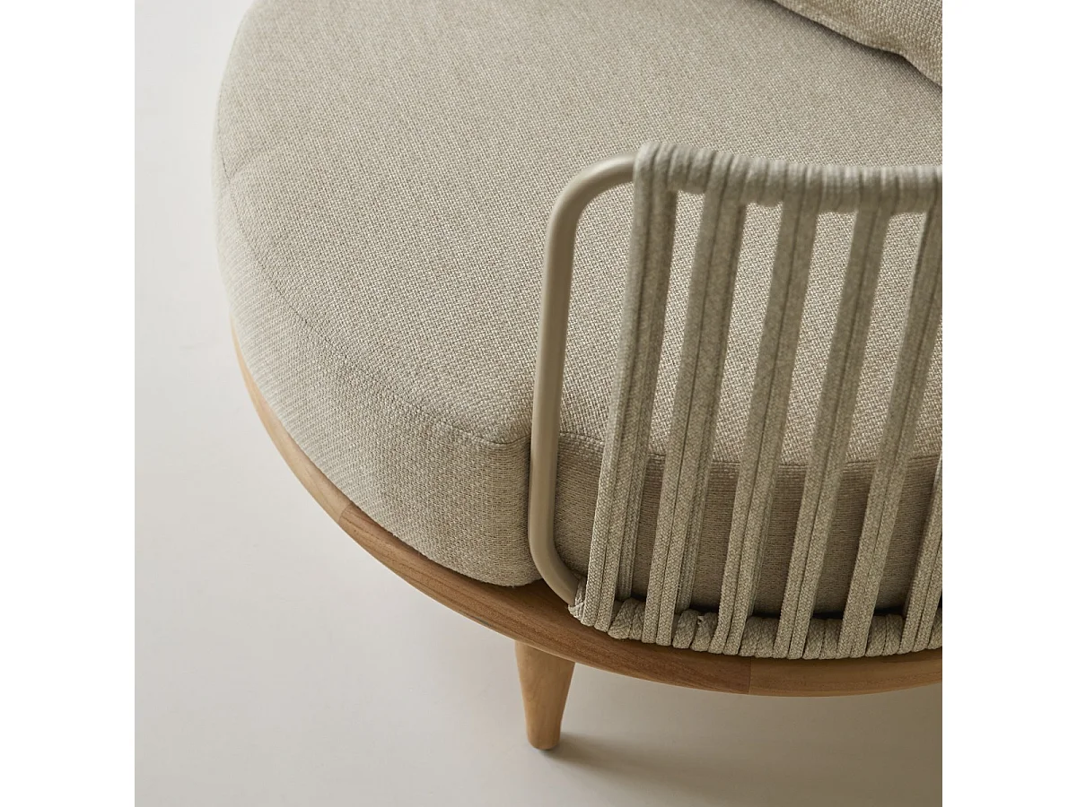 Sessel Ezra aus massivem Teakholz, Einsitzer