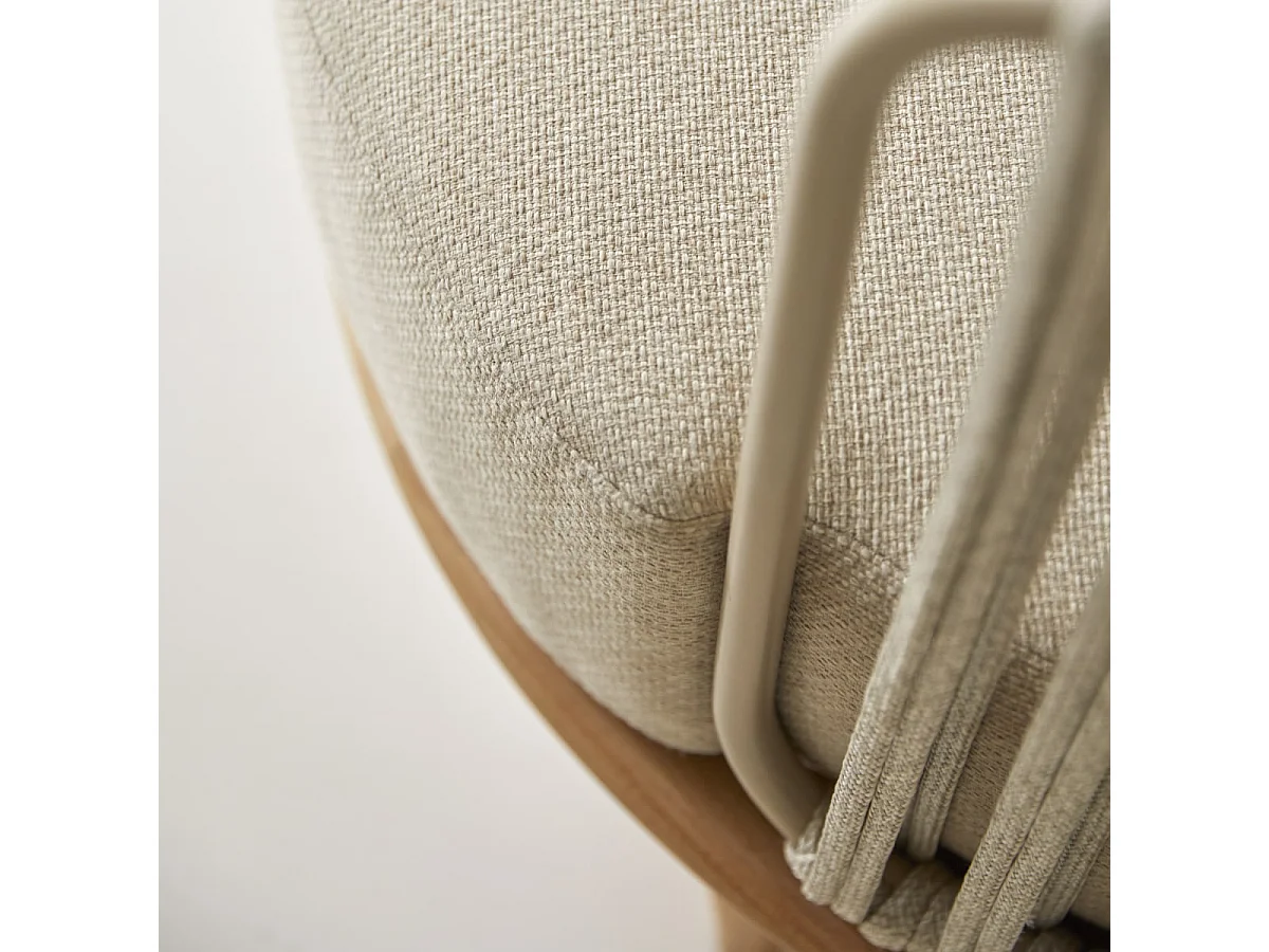 Sessel Ezra aus massivem Teakholz, Einsitzer