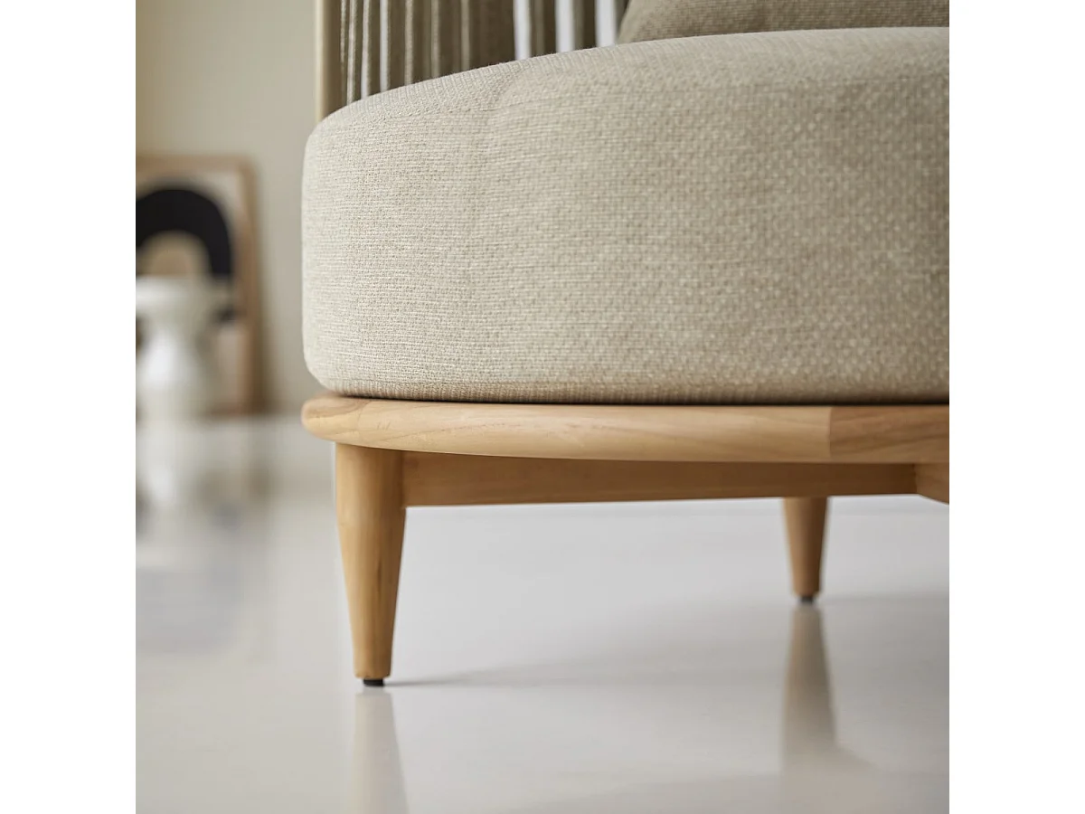 Sessel Ezra aus massivem Teakholz, Einsitzer