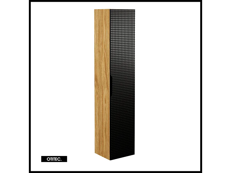 Colonne de salle de bain - 170 cm - Noir - 1 porte - SETTA