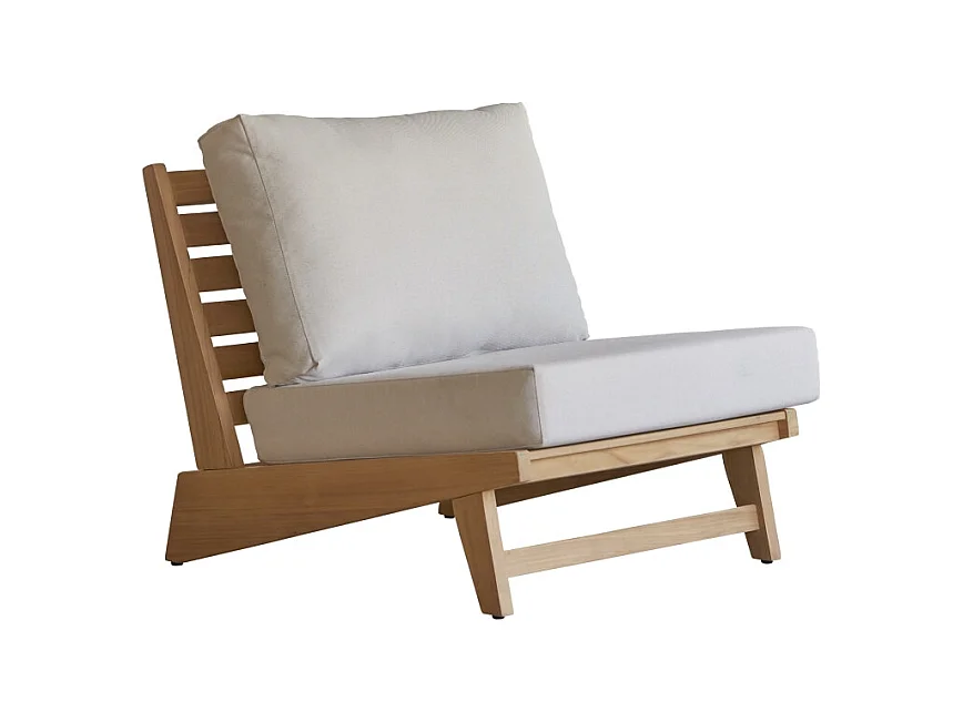 Poltrona in legno di teak massello Olia, 1 posto