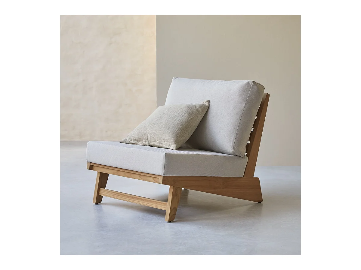 Poltrona in legno di teak massello Olia, 1 posto