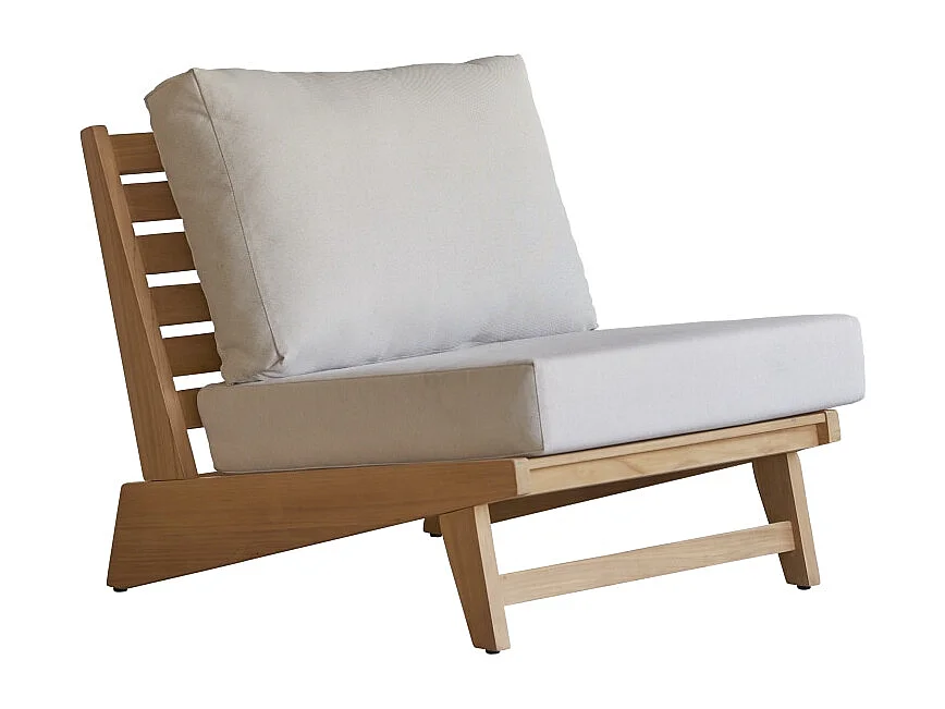 Poltrona in legno di teak massello Olia, 1 posto