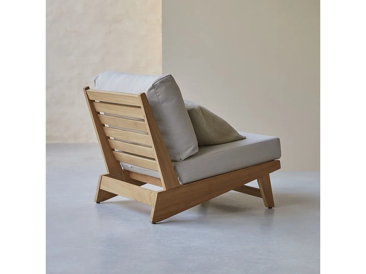 Poltrona in legno di teak massello Olia, 1 posto