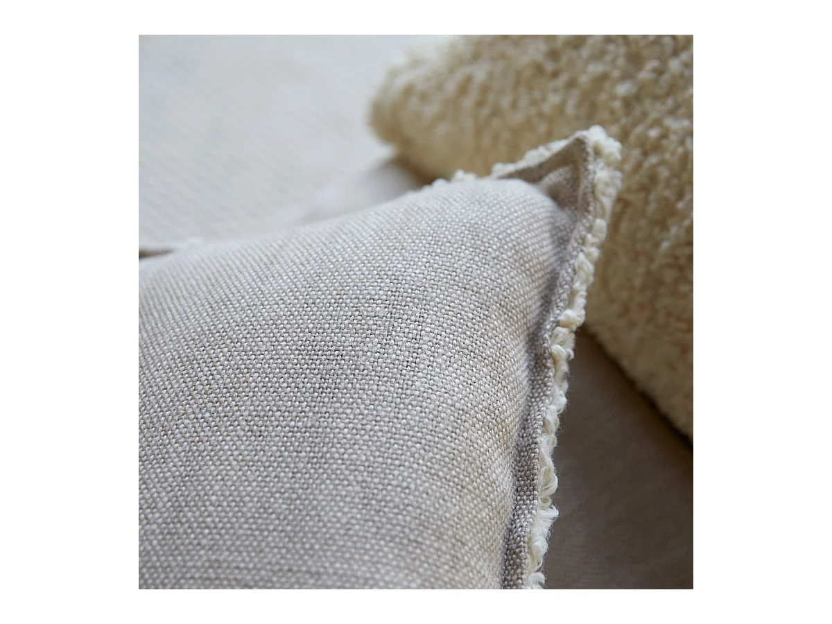 Fauteuil Woodnest en chêne massif et tissu Linen, 1 place