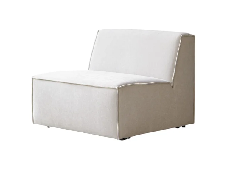 Chauffeuse modulable Dario en tissu beige