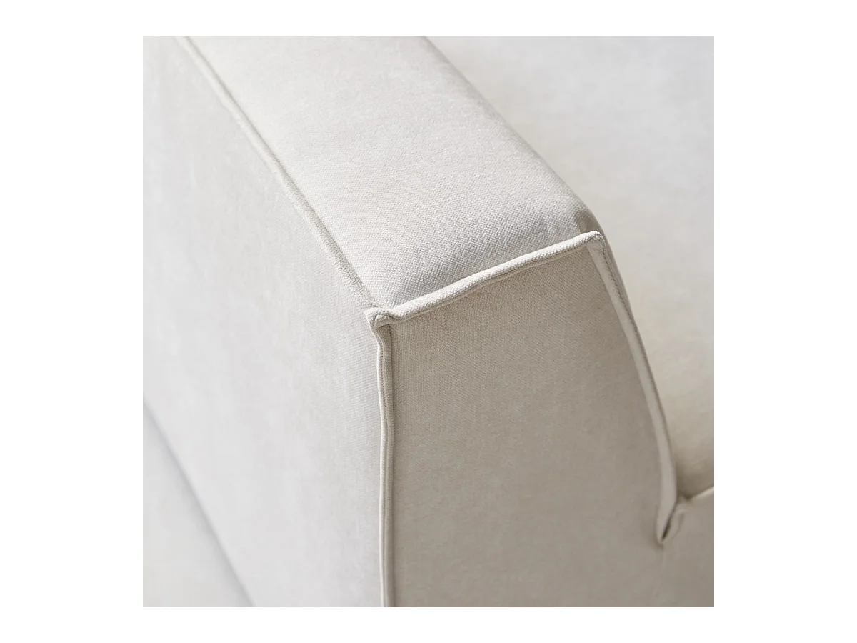 Chauffeuse modulable Dario en tissu beige