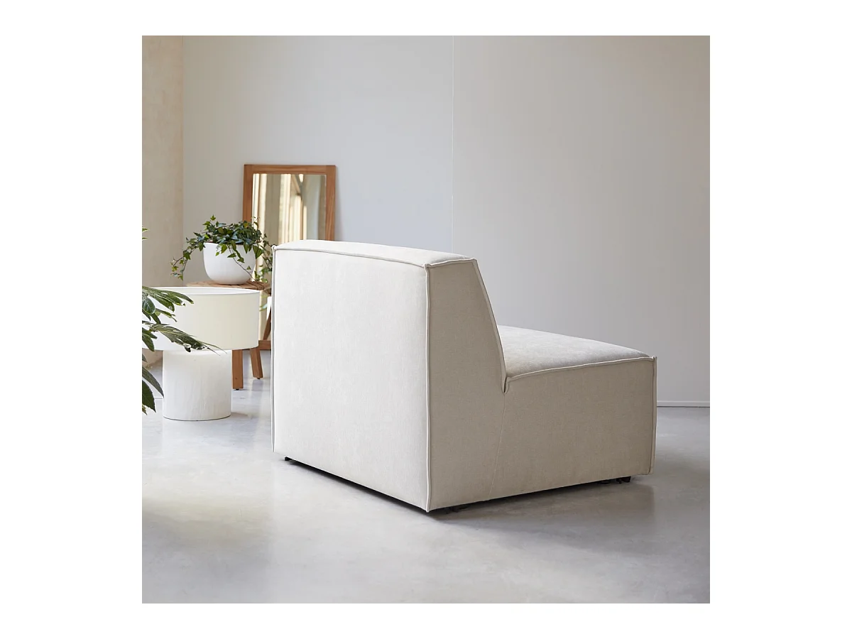 Chauffeuse modulable Dario en tissu beige