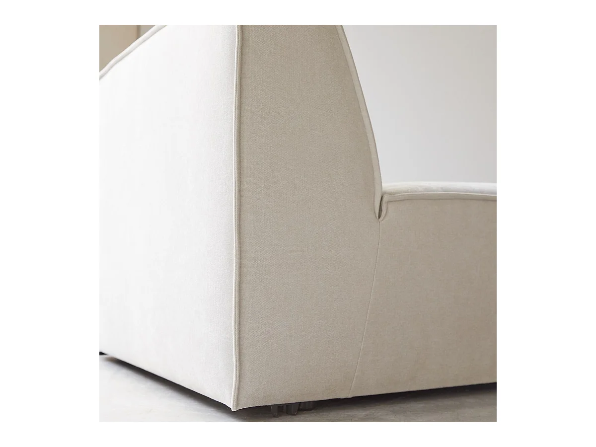 Chauffeuse modulable Dario en tissu beige