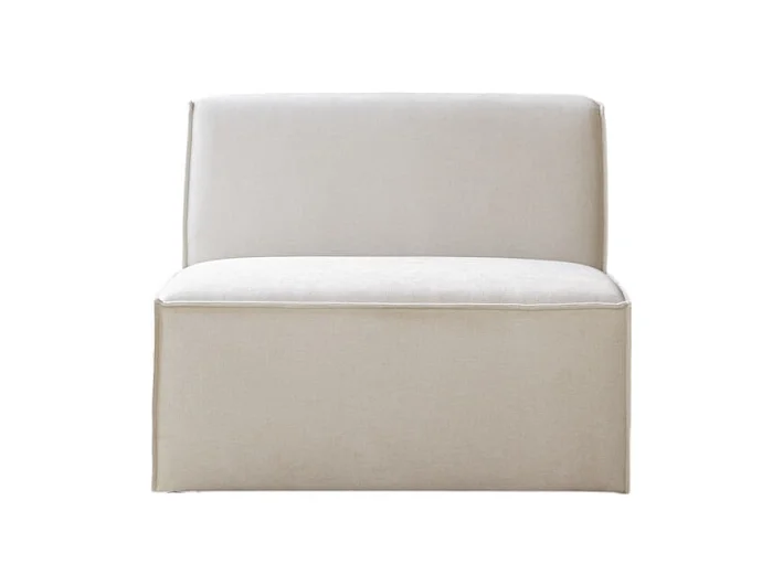 Chauffeuse modulable Dario en tissu beige