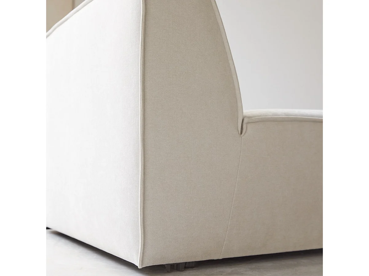 Poltrona modulabile Dario in tessuto beige