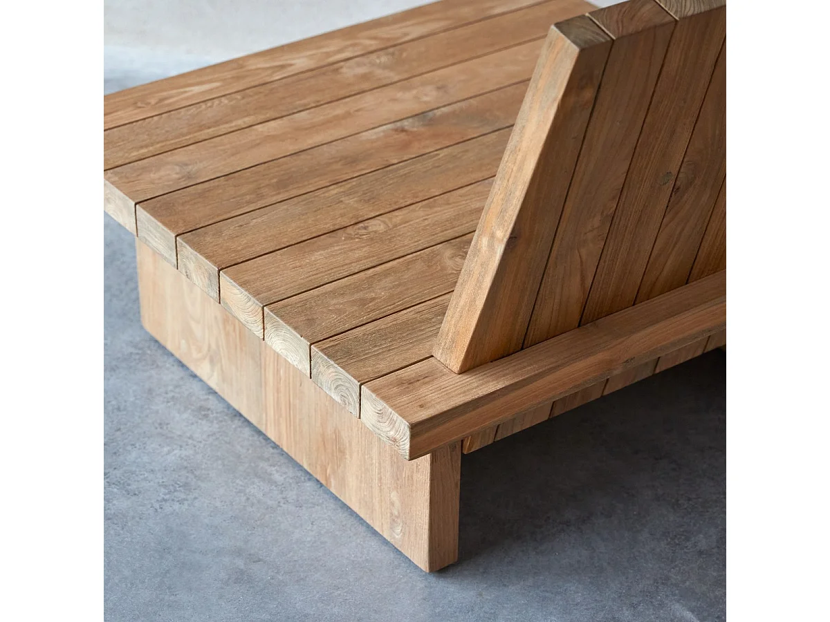 Fauteuil en bois de teck recyclé Joaquin, 1 place