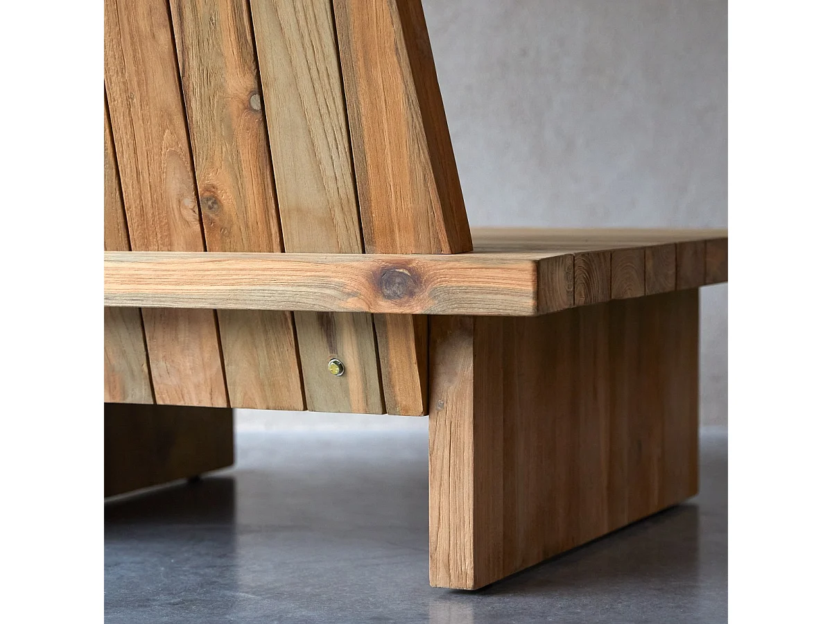 Fauteuil en bois de teck recyclé Joaquin, 1 place