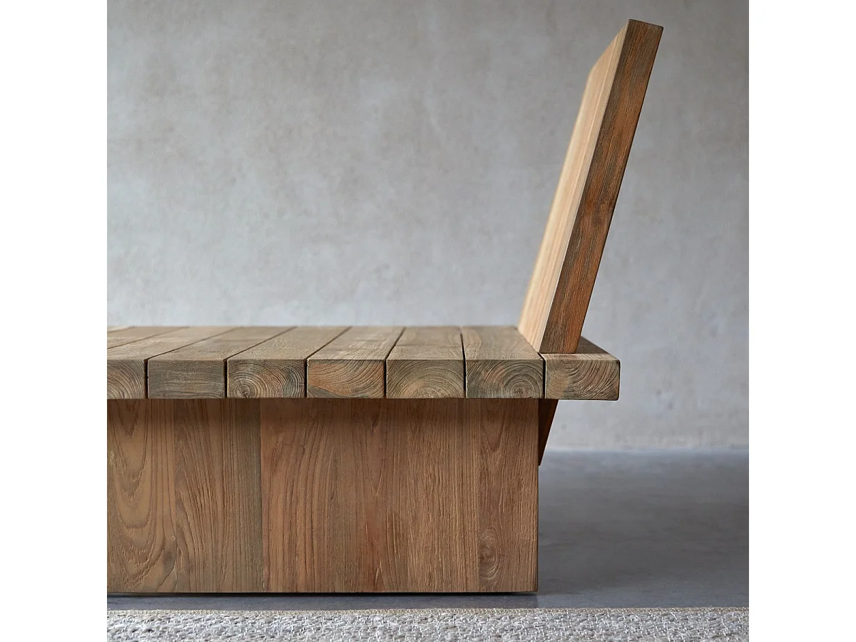 Fauteuil en bois de teck recyclé Joaquin, 1 place