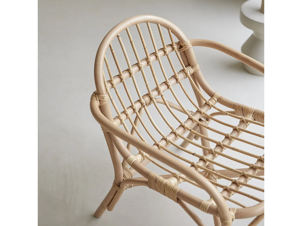 Stuhl aus Rattan natur Naturfaser klassisch Rattanmöbel neu Tikamoon ,1-Sitz