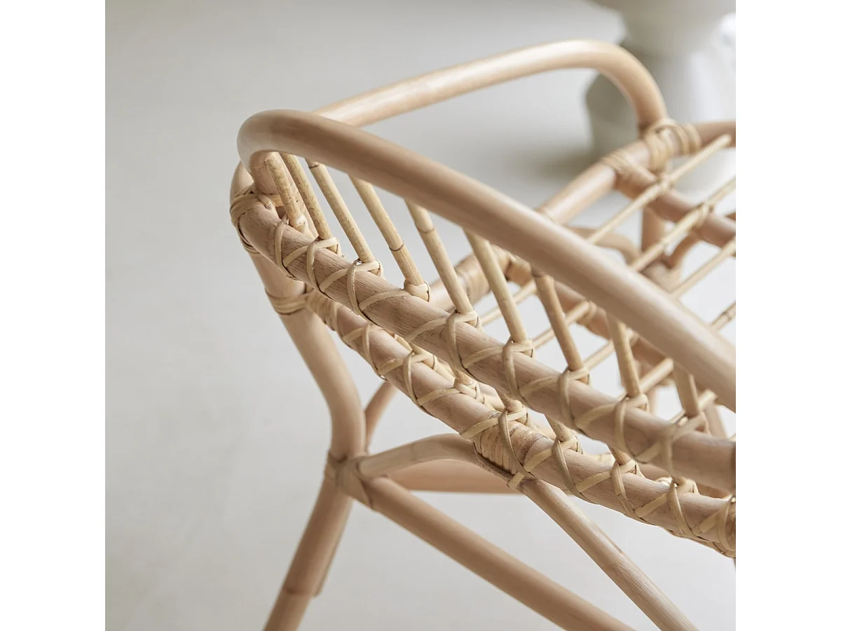 Stuhl aus Rattan natur Naturfaser klassisch Rattanmöbel neu Tikamoon ,1-Sitz