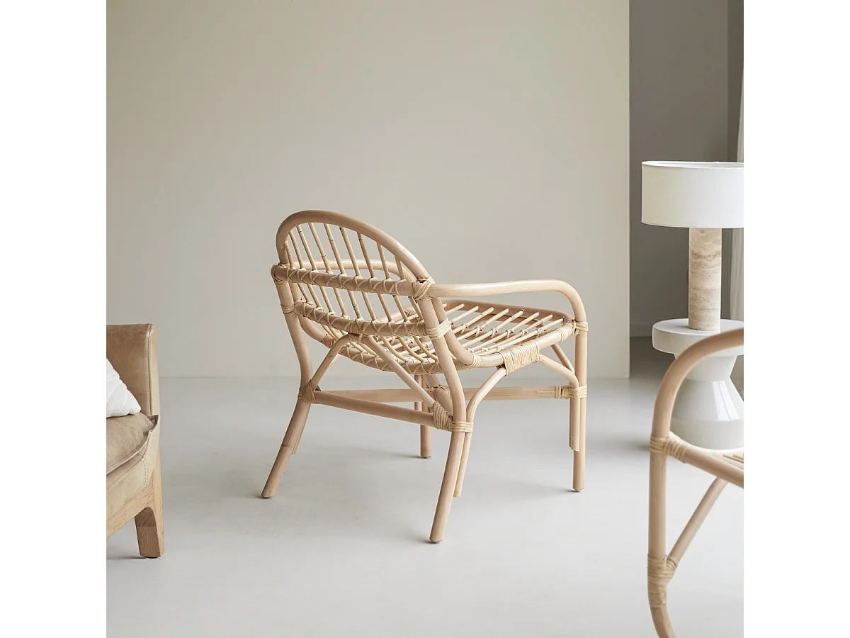 Stuhl aus Rattan natur Naturfaser klassisch Rattanmöbel neu Tikamoon ,1-Sitz