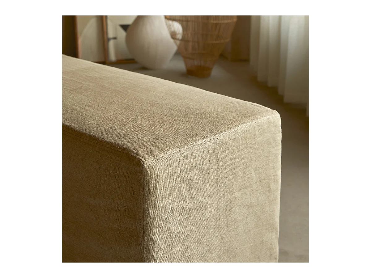 Poltrona modulabile in lino naturale, 1 posto