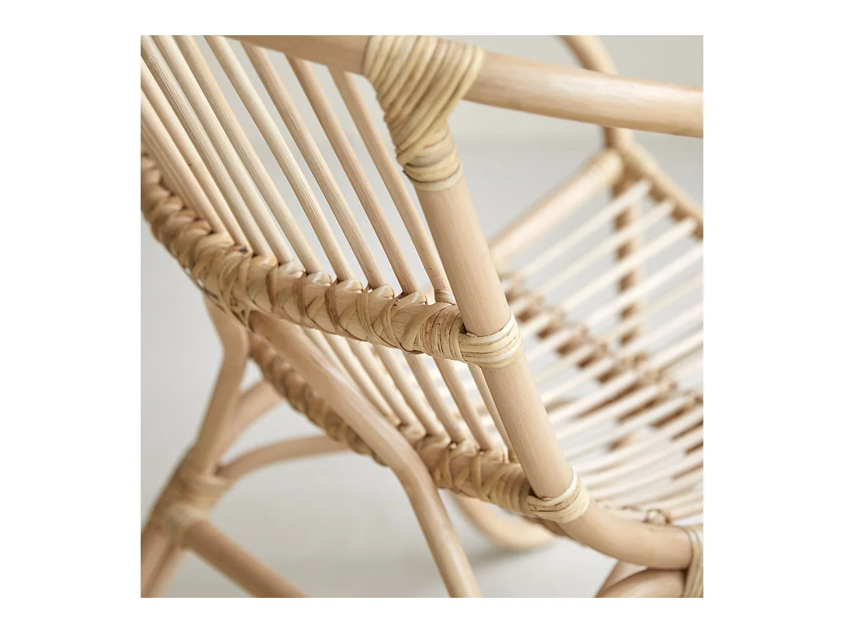 Chaise en rotin Mutine naturel, 1 place