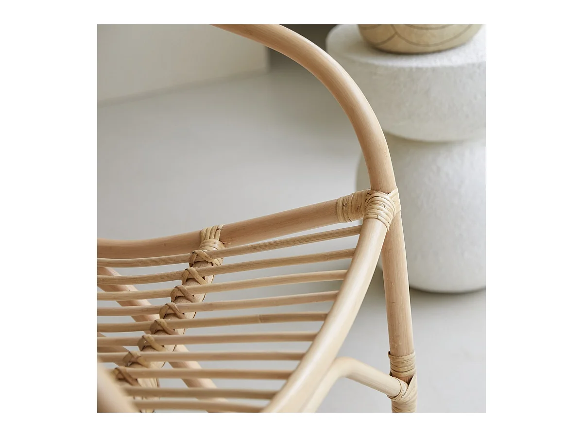 Chaise en rotin Mutine naturel, 1 place