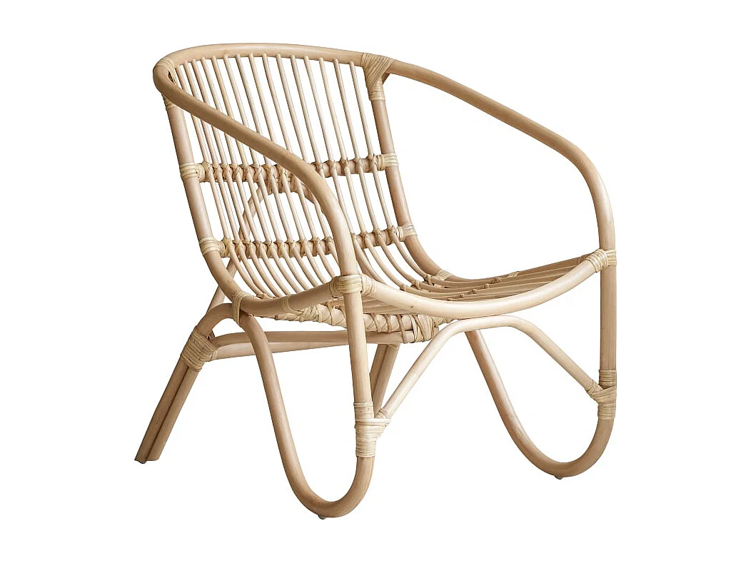 Sessel aus Rattan Natur Vintage Wohnzimmer Wintergarten neu Tikamoon ,1-Sitz