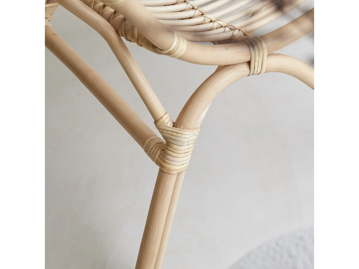 Sessel aus Rattan Natur Vintage Wohnzimmer Wintergarten neu Tikamoon ,1-Sitz