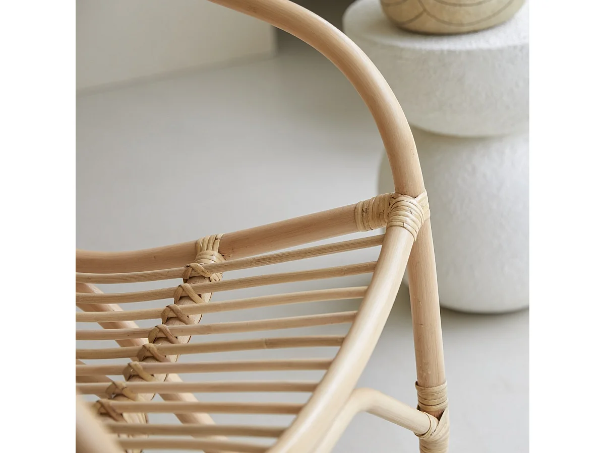 Sessel aus Rattan Natur Vintage Wohnzimmer Wintergarten neu Tikamoon ,1-Sitz