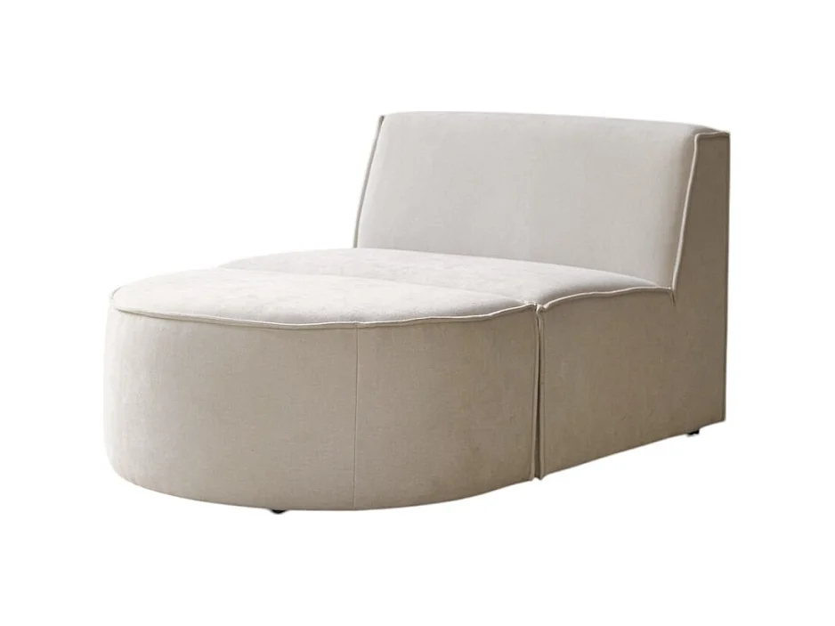 Poltrona lounge modulabile Dario in tessuto beige