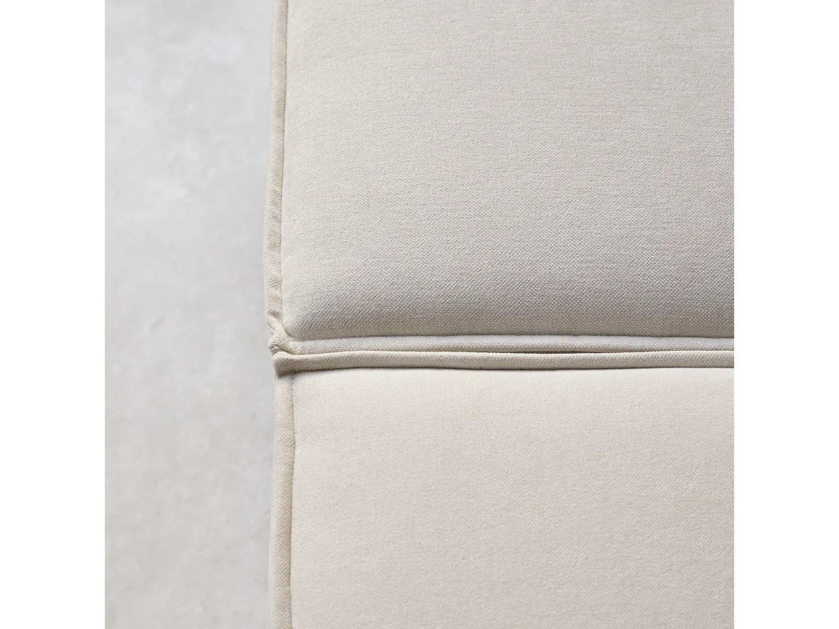 Lounge-Modulsessel Dario mit beigefarbenem Stoffbezug