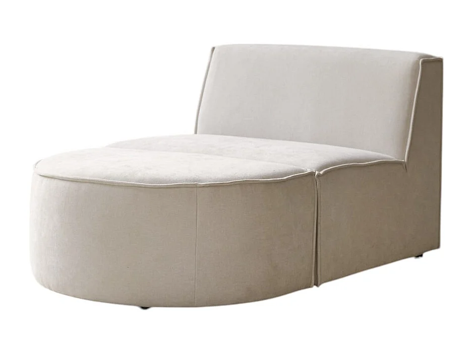 Lounge-Modulsessel Dario mit beigefarbenem Stoffbezug